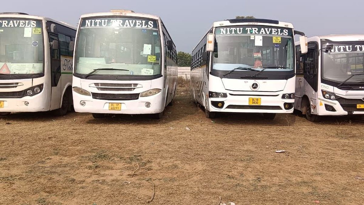 Nitu Travels bus and tempo traveller rental vehicles serving Delhi NCR